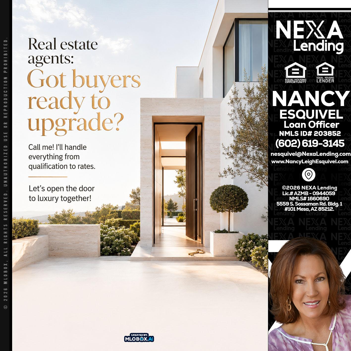 REAL ESTATE AGENTS - Nancy Esquivel -Loan Officer