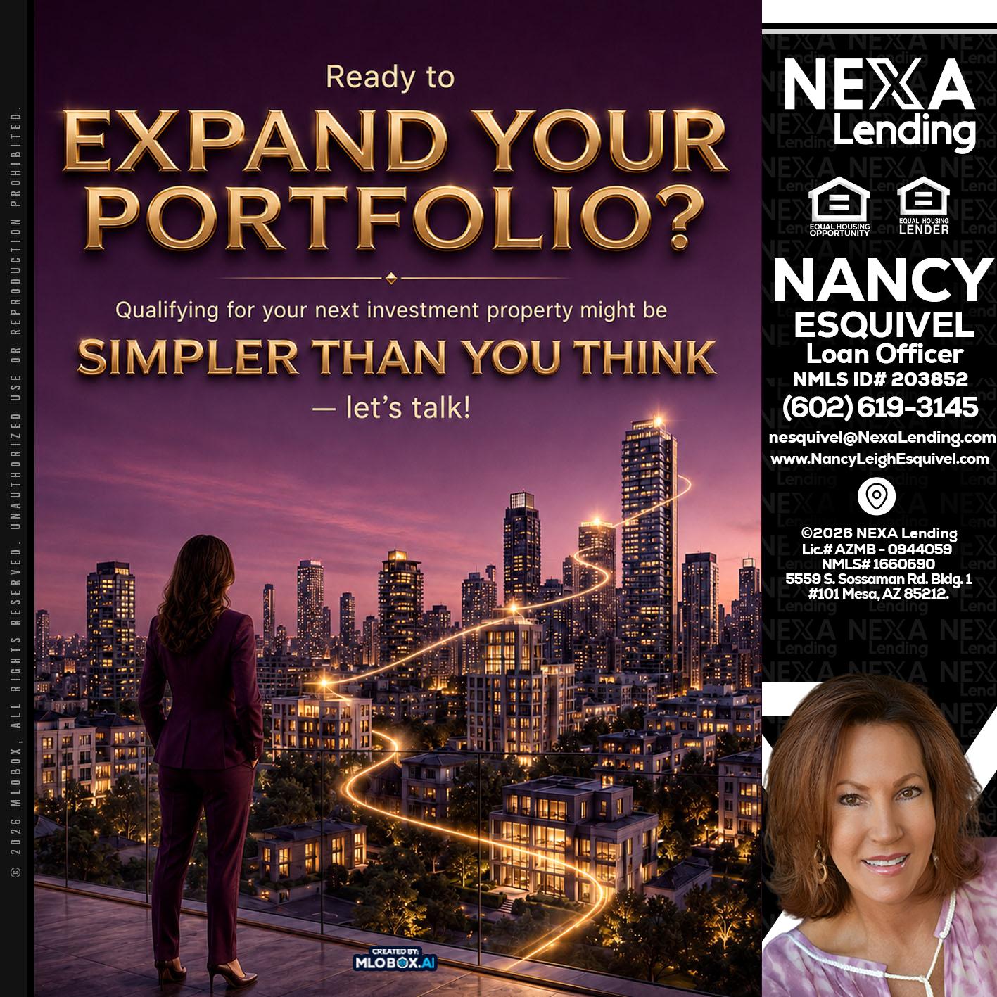 EXPAND YOUR PORTFOLIO - Nancy Esquivel -Loan Officer