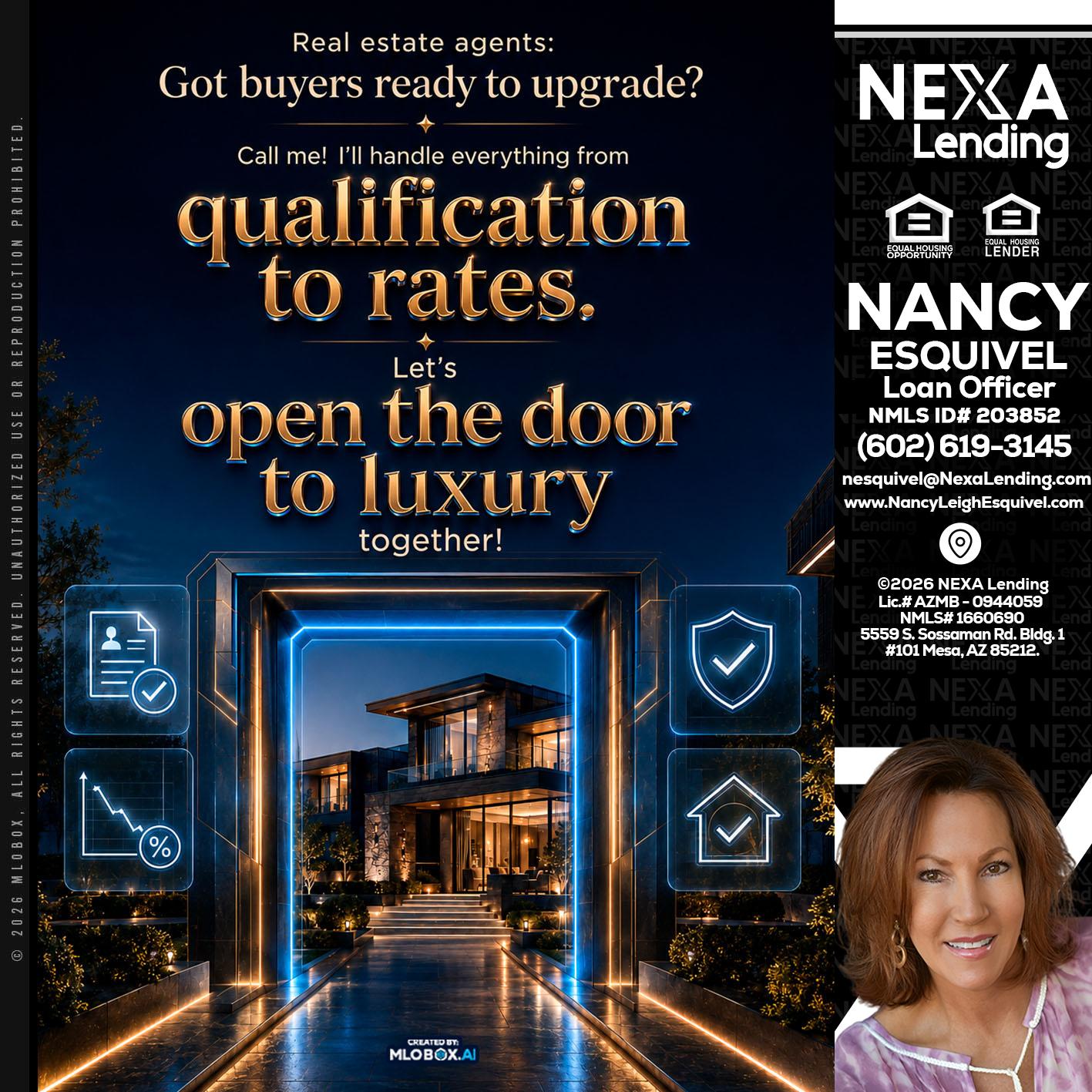 QUALIFICATION TO RATES - Nancy Esquivel -Loan Officer